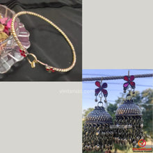 Load image into Gallery viewer, Jhumka Earrings and Statement Choker Necklace
