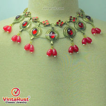 Load image into Gallery viewer, Handmade Choker Necklace With Earrings
