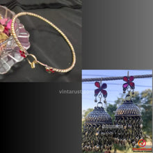 Load image into Gallery viewer, Jhumka Earrings and Statement Choker Necklace
