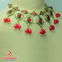 Load image into Gallery viewer, Handmade Choker Necklace With Earrings
