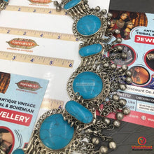 Load image into Gallery viewer, Turquoise Stone Belt, Afghan Tribal Belly Dance Belt
