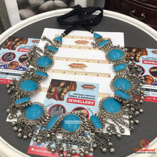 Load image into Gallery viewer, Turquoise Stone Belt, Afghan Tribal Belly Dance Belt
