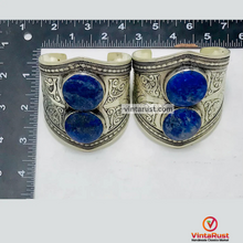 Load image into Gallery viewer, Lapis Lazuli Natural Gemstone Cuff Bracelet

