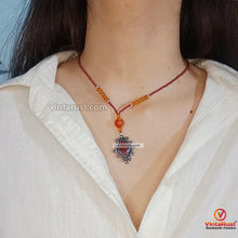 Load image into Gallery viewer, Black Friday Beaded Chain Pendant Necklace with Cuff Bracelet
