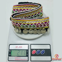 Load image into Gallery viewer, Vintage Coins Belt With Beaded Work and Laces

