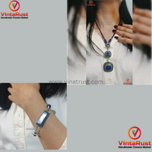 Load image into Gallery viewer, Lapis Lazuli Stone Jewelry Necklace with Lapis Bracelet
