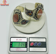 Load image into Gallery viewer, Vintage Boho Style Carnelian Stones Cuff Bracelet
