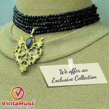 Load image into Gallery viewer, Black Beads With Motif Jewelry Set
