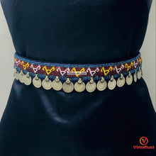 Load image into Gallery viewer, Tribal Belly Dance Belt With Dangling Coins
