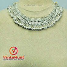 Load image into Gallery viewer, Silver Kuchi Vintage Bells Choker Necklace
