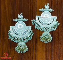Load image into Gallery viewer, Oxidized Silver Indian Massive Earrings
