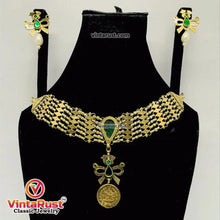 Load image into Gallery viewer, Birds Golden Necklace With Earring Traditional Jewelry Set
