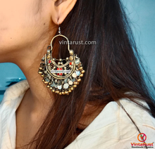 Load image into Gallery viewer, Antique Ethnic Hoop Earrings With Bells
