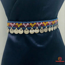 Load image into Gallery viewer, Tribal Belly Dance Belt With Dangling Coins

