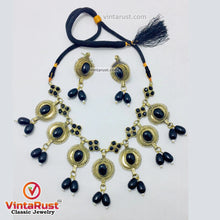 Load image into Gallery viewer, Handmade Choker Necklace With Earrings
