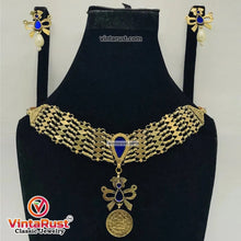 Load image into Gallery viewer, Birds Golden Necklace With Earring Traditional Jewelry Set
