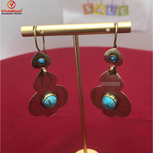 Load image into Gallery viewer, Turkman Style Tribal Dangling Earring

