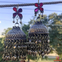 Load image into Gallery viewer, Jhumka Earrings and Statement Choker Necklace
