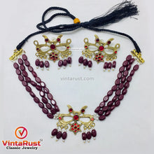 Load image into Gallery viewer, Handmade Beaded Tribal Jewelry Set
