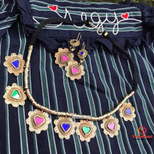 Load image into Gallery viewer, Tribal Antique Necklace and earrings Jewelry Set
