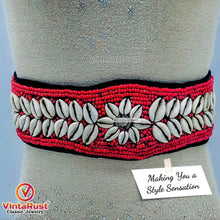 Load image into Gallery viewer, Handmade Belly Dance Beaded Belt With Shells
