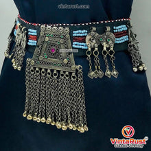 Load image into Gallery viewer, Vintage Kuchi Belt, Tribal Big Pendant and Coins
