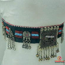 Load image into Gallery viewer, Kuchi Belly Belt With Big Pendant and Vintage Coins
