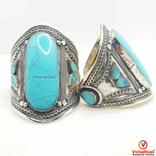 Load image into Gallery viewer, Handmade Big Stone Boho Cuff Bracelet
