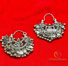 Load image into Gallery viewer, Antique Ethnic Hoop Earrings With Bells
