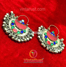 Load image into Gallery viewer, Tribal Kuchi Multicolor Bali Boho Earrings
