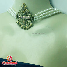 Load image into Gallery viewer, White Pearls Jewelry Set Beaded Necklace With Earrings and Ring
