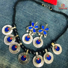 Load image into Gallery viewer, Vintage Coins and Glass Stones Jewelry Set
