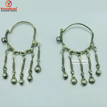 Load image into Gallery viewer, Vintage Hoop Earrings With Long Bells
