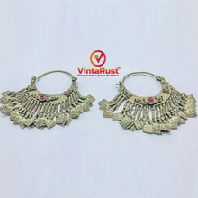 Load image into Gallery viewer, Handmade Kuchi Tassel Earrings Tribal Jewelry

