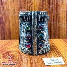 Load image into Gallery viewer, Gypsy Kuchi Bracelet With Glass Stones
