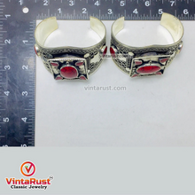 Load image into Gallery viewer, Handmade Boho Cuff Bracelet inlaid With Stones
