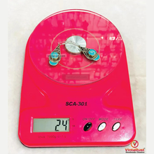 Load image into Gallery viewer, Handmade Turquoise Nepalese Dangle Earrings
