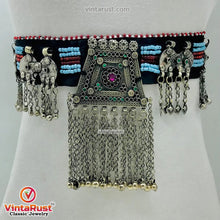 Load image into Gallery viewer, Vintage Kuchi Belt, Tribal Big Pendant and Coins
