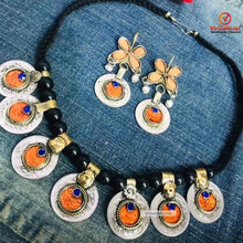 Load image into Gallery viewer, Vintage Coins and Glass Stones Jewelry Set

