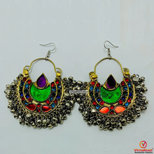 Load image into Gallery viewer, Antique Kuchi Earrings with Dangling Bells
