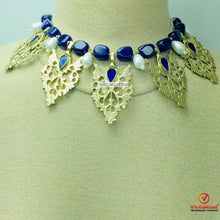 Load image into Gallery viewer, Tribal Stone and Pearls Beaded Motif Jewelry Set
