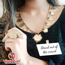 Load image into Gallery viewer, Vintage Coins Necklace With Earrings and Ring
