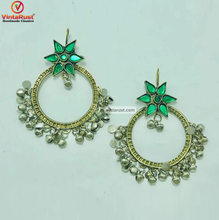 Load image into Gallery viewer, Big Round Hoop Earrings With Bells
