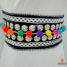 Load image into Gallery viewer, Handmade Belt With Buttons and Laces
