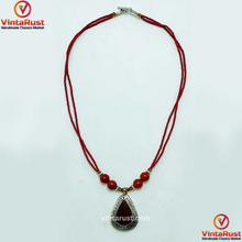 Load image into Gallery viewer, Beaded Chain Handmade Pendant Necklace
