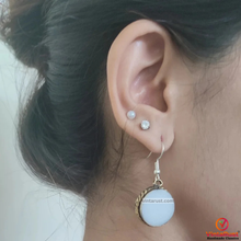 Load image into Gallery viewer, Antique Handmade White Gemstones Earrings
