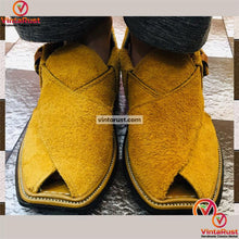 Load image into Gallery viewer, Handmade Suede Leather Norozi Men&#39;s Chappal
