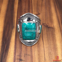 Load image into Gallery viewer, Vintage Boho Cuff With Big Stone Bracelet
