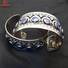 Load image into Gallery viewer, Boho Kuchi Cuff Bracelet With Stones
