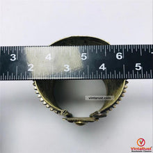 Load image into Gallery viewer, Golden Tribal Cuff Bracelet With Big Glass Stones
